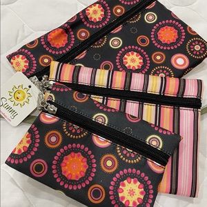 Set of 3 Sunny Hawaii cosmetic bags